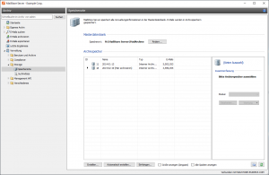 Verwaltung von Archivspeichern in MailStore Server