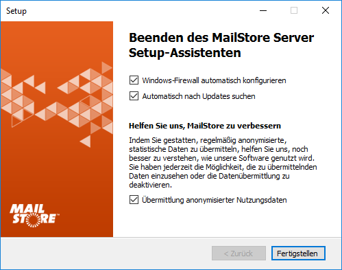 Telemetrie in MailStore Home per Opt-in aktivieren