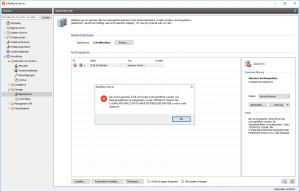 Fehler beim Archivierungsvorgang Dialogfeld