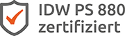 Logo IDW PS 880 zertifiziert