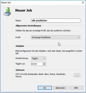 Erstellung neuer Job