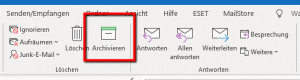 Der mysteriöse Archivieren-Button im Outlook Menüband