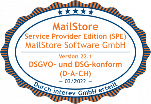 MailStore SPE Version 22.1 DSGVO Siegel