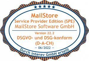 MailStore SPE Version 22.2 DSGVO Siegel
