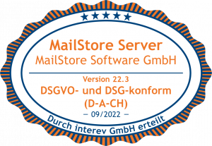 Siegel DSGVO für MailStore SPE