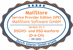 Siegel DSGVO für MailStore SPE