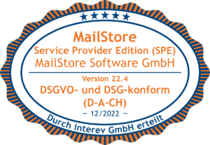 Siegel DSGVO für MailStore SPE