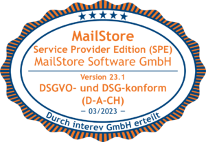 Siegel DSGVO für MailStore SPE