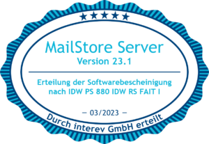 Siegel IDW PS 880 für MailStore Server