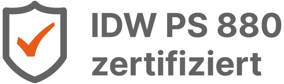 Badge IDW PS 880 zertifiziert