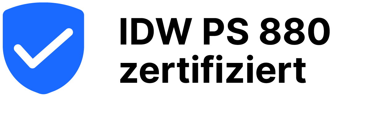 Badge IDW PS 880 zertifiziert