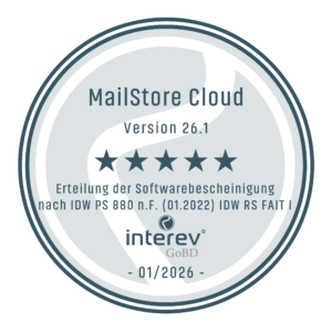 IDW PS 880 MailStore Cloud 26.1