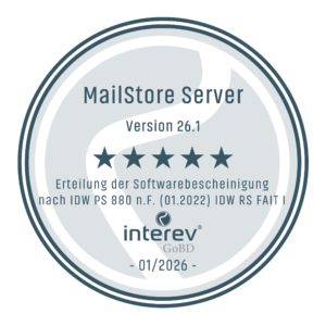 IDW PS 880 MailStore Server 26.1
