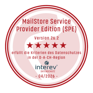 MailStore SPE 26.2 DSGVO