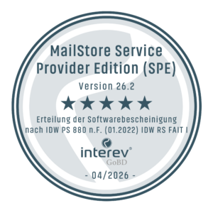 MailStore SPE 26.2 GoBD