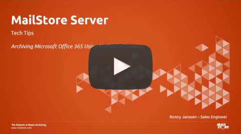 Video Thumbnail archiving Microsoft 365 using Mailstore Server