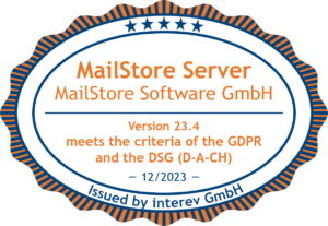 MailStore Server GDPR certification